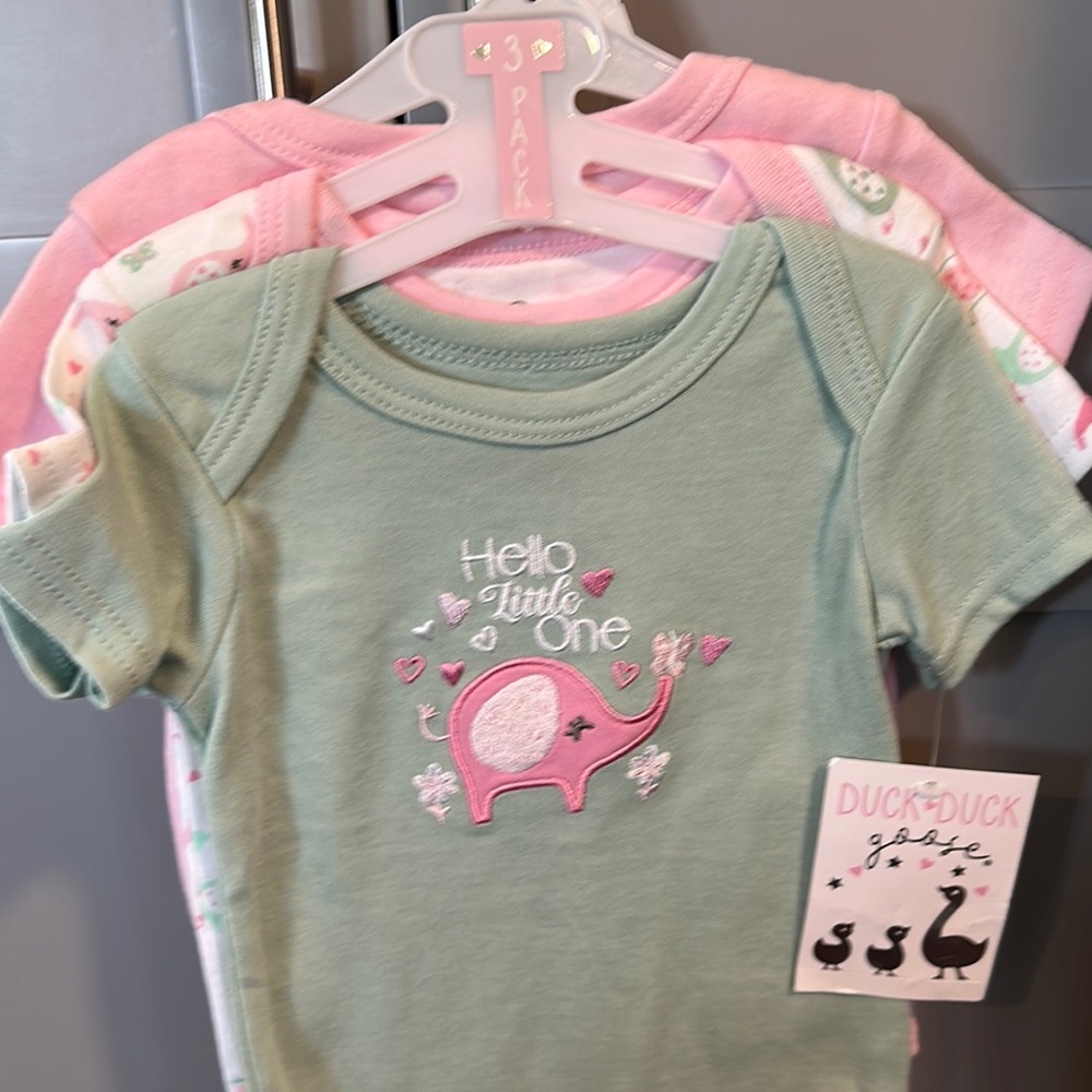 Duck Duck Goose Baby Onesies Set 3pc set